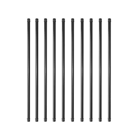 Nuvo Iron 36 in LONG x 3/4 in DIAMETER BLACK ROUND TUBING GALVANIZED STEEL BALUSTERS, 10PK RDPS36